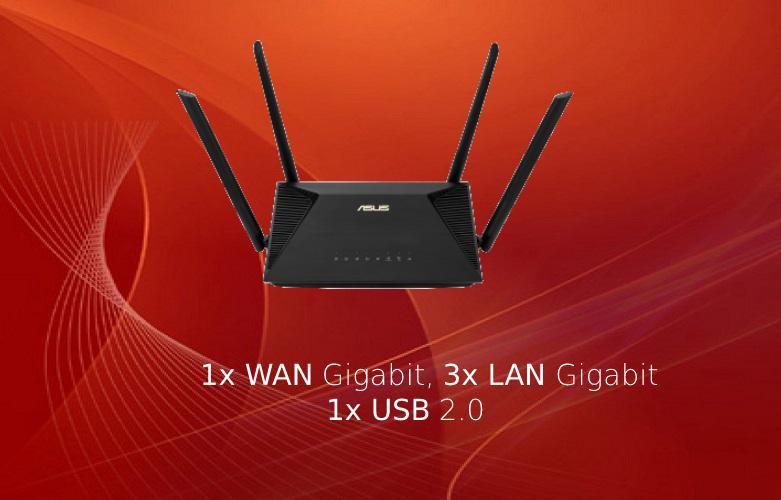 Thiết bị mạng Asus RT-AX53UĐa dạng cổng kết nối