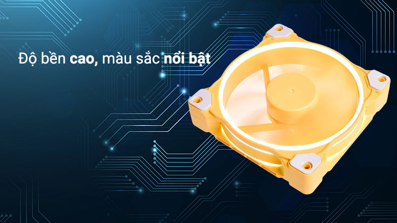 Quạt case ID-COOLING ZF-12025 (Vàng) | Độ bền cao, màu sắc nổi bật