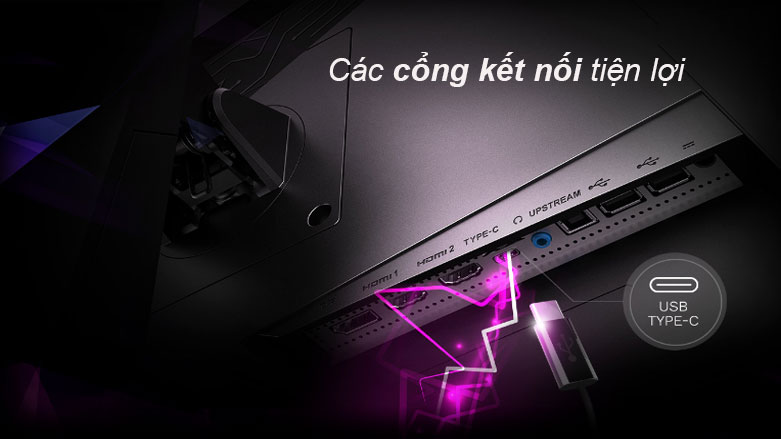 Màn hình LCD MSI 27'' Optix MAG274R| Các cổng kết nối tiện lợi