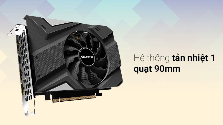 Card màn hình/ VGA Gigabyte GeForce GTX 1660 Super Mini iTX 6G | Hệ thống tản nhiệt 1 quạt 90mm