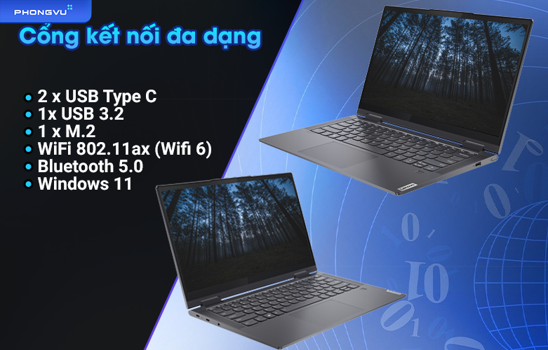 Lenovo Yoga 7 14ACN6 82N7008XVN | Cổng kết nối đa dạng