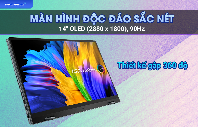 Laptop ASUS Zenbook Flip 14 UP5401ZA - KN005W | Màn hình độc đáo sắc nét