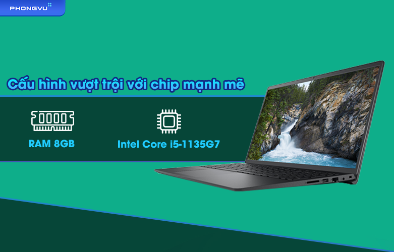 Laptop Dell Vostro 15 3510 7T2YC5 | Cấu hình vượt trội với chip mạnh mẽ