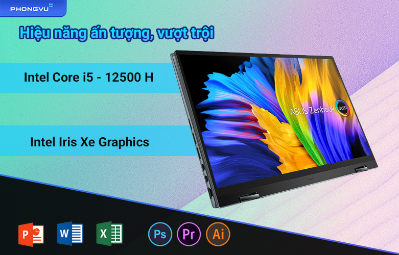 Laptop ASUS Zenbook Flip 14 UP5401ZA - KN005W | Hiệu năng ổn địn mạnh mẽ