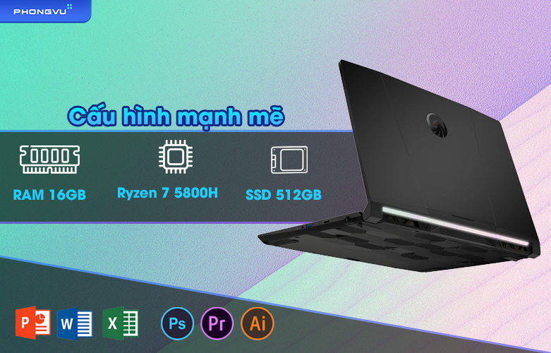 Laptop MSI Alpha 15 B5EEK 205VN | Cấu hình mạnh mẽ