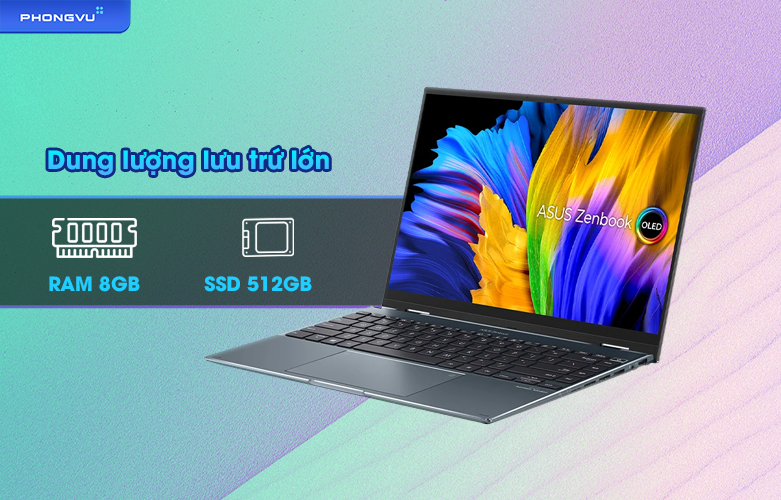 Laptop ASUS Zenbook Flip 14 UP5401ZA - KN005W | Dung lượng lưu trữ lớn