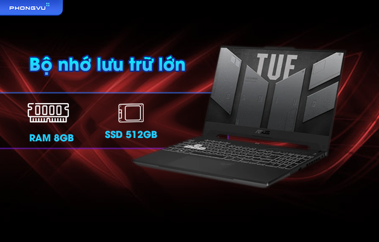 Laptop Asus TUF Gaming FA507RE-HN007W | Bộ nhớ lưu trữ lớn