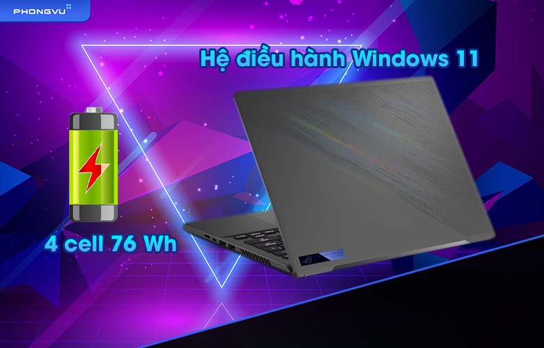 Laptop ASUS ROG Zephyrus G14 GA402RK-L4242W | Dung lượng pin lớn