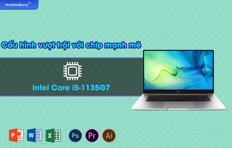 Laptop Huawei Matebook D15 BoD-WDH9 | Cấu hình vượt trội với con chip mạnh mẽ