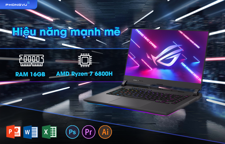 Laptop ASUS ROG Strix G15 G513RM-HQ055W | Hiệu năng mạnh mẽ