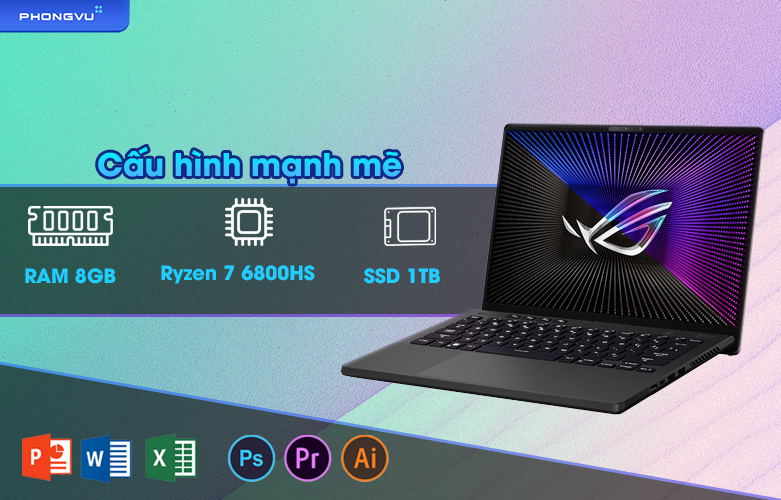 laptop ASUS ROG Zephyrus G14 GA402RJ-L8030W | Cấu hình mạnh mẽ