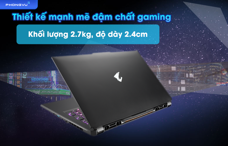 Laptop GIGABYTE AORUS 17 XE4 73VN514GH | Thiết kế mạnh mẽ ấn tượng