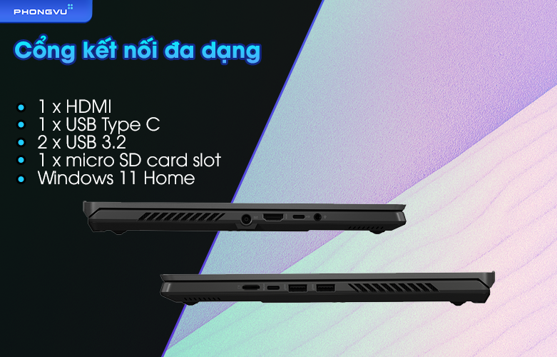 laptop ASUS ROG Zephyrus G14 GA402RJ-L8030W | Cổng kết nối đa dạng