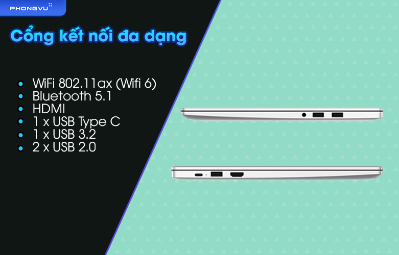 Laptop Huawei Matebook D15 BoD-WDH9 | Cổng kết nối đa dạng