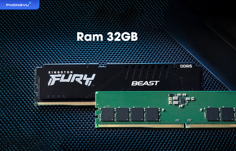 RAM desktop KINGSTON FURY Beast K2 32GB DDR5 6000MHz | Dung lượng Ram lớn