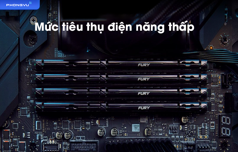 Ram Desktop Kingston Fury Beast Black 16GB DDR5| Mức tiêu thụ điện năng thấp