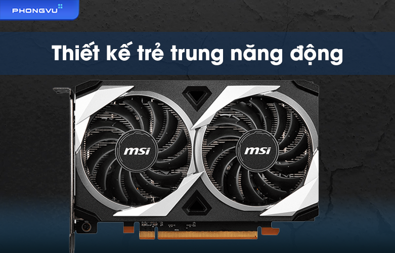 Card màn hình VGA MSI RTX 6500XT MECH OC | Thiết kế trẻ trung năng động