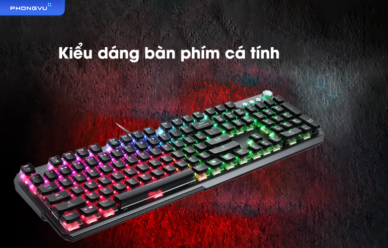 Bàn phím gaming MSI Vigor GK71 SONIC | Kiểu dáng bàn phím cá tính