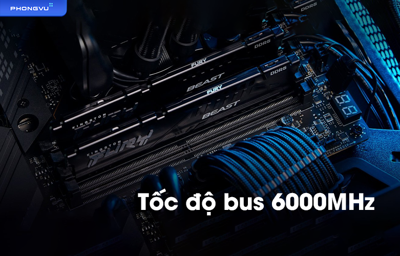 RAM desktop KINGSTON FURY Beast K2 32GB DDR5 6000MHz | Tốc độ bus cao