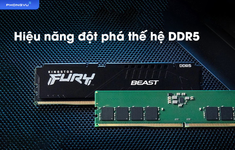 Ram Desktop Kingston Fury Beast Black 16GB DDR5 | Hiệu năng đột phá