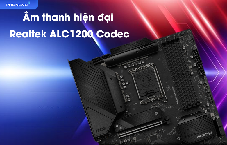 Mainboard MSI MAG B660M MORTAR DDR5  | Âm thanh hiện đại