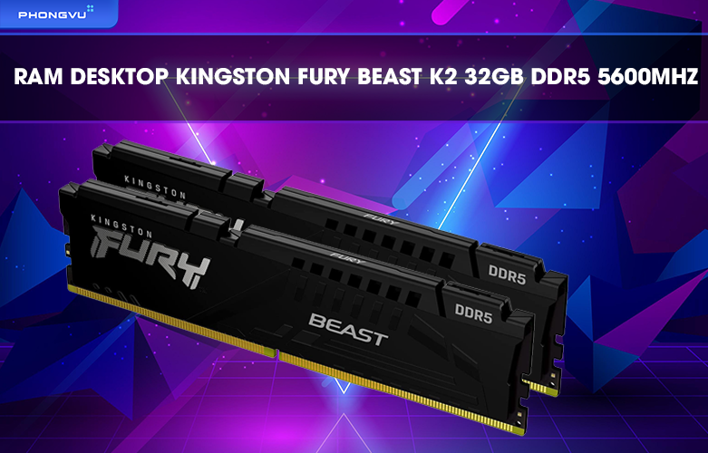 Ram Desktop Kingston FURY Beast K2 32GB DDR5 KF556C40BBK2-32