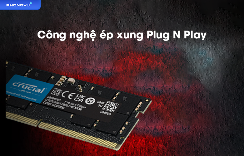 Ram Laptop DDR5 Crucial 16 GB | Công nghệ ép xung