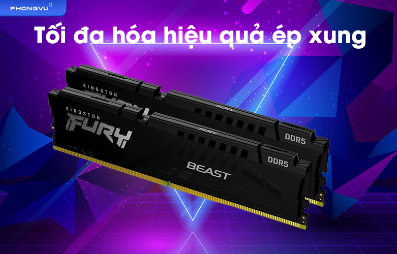 Ram Desktop Kingston FURY Beast K2 32GB DDR5 KF556C40BBK2-32 | Tối đa hiệu quả ép xung