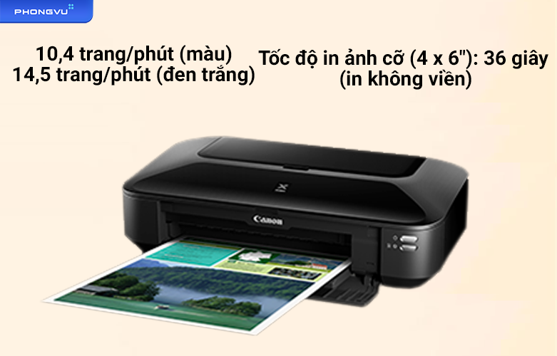 Máy in phun Canon A3 PIXMA iX6770 | Tốc độ in nhanh chóng