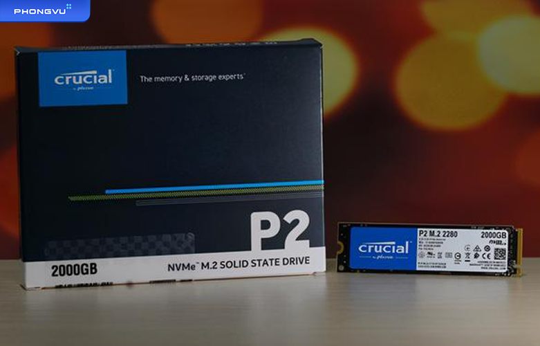 Ổ cứng SSD Crucial P2  2TB  3D NAND NVMe PCIe M.2 | Tích hợp công nghệ 3D