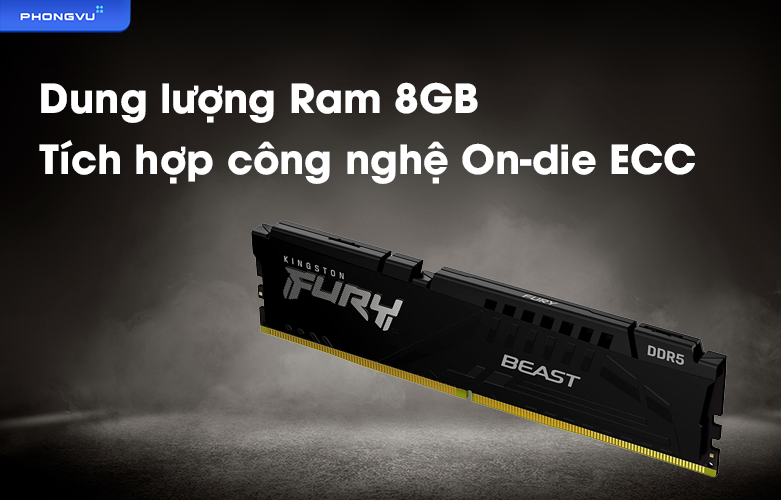 Ram Desktop Kingston FURY Beast 8GB DDR5 KF556C40BB-8 | Dung lượng 8GB