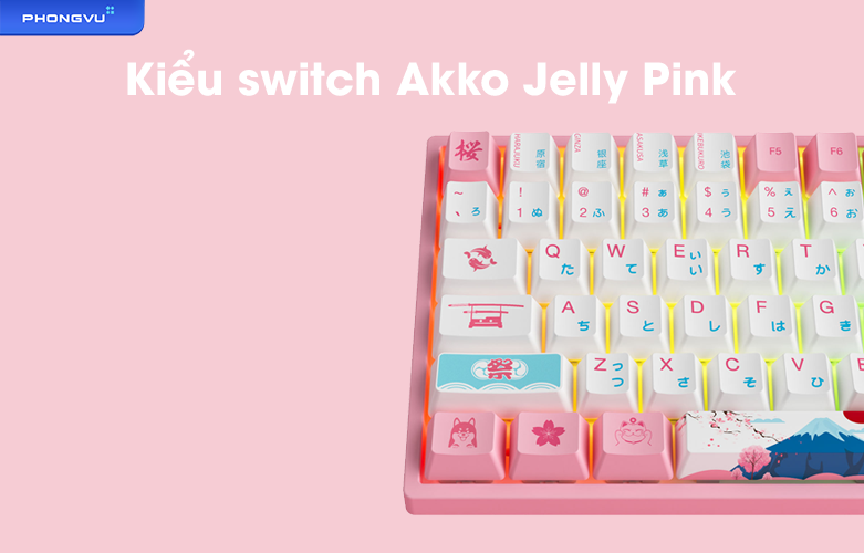 Bàn phím cơ không dây AKKO 3084B Plus World Tour Tokyo R2 | Kiểu switch