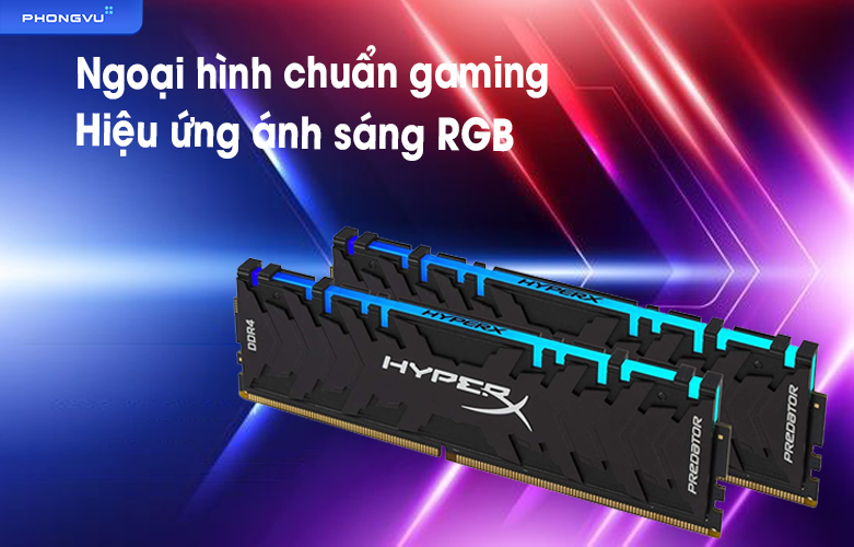 RAM desktop KINGSTON HyperX Predator | Ngoại hình chuẩn gaming