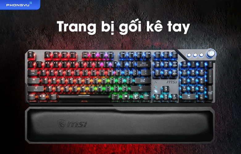 Bàn phím gaming MSI Vigor GK71 SONIC | Trang bị gối kê tay