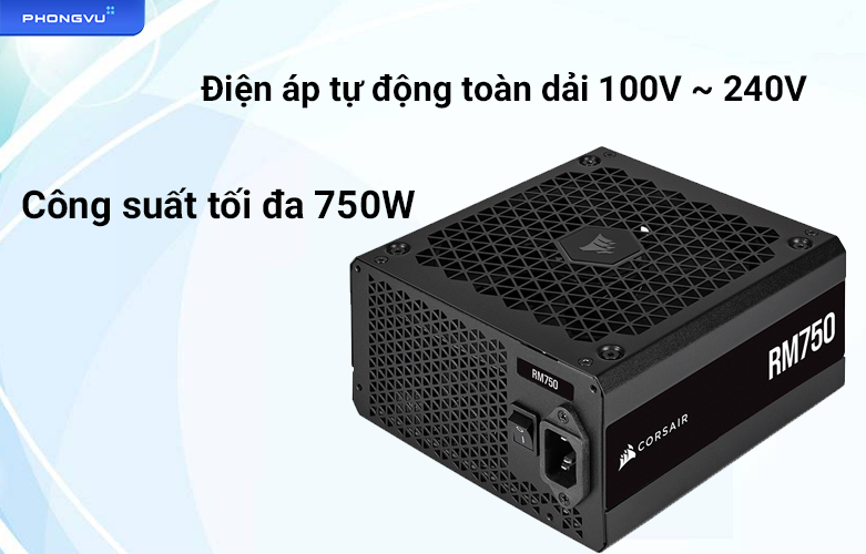 Nguồn máy tính Corsair RM750 2021 CP-9020234-NA | Công suất lớn