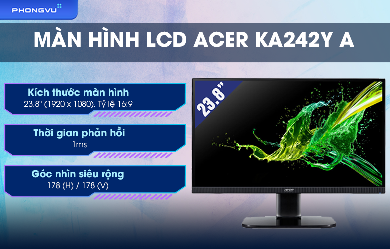 Màn hình Acer 23.8 inch KA242Y A