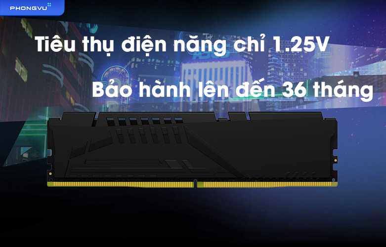 Ram Desktop Kingston FURY Beast Black 8GB DDR5 | Tiêu thụ điện năng thấp