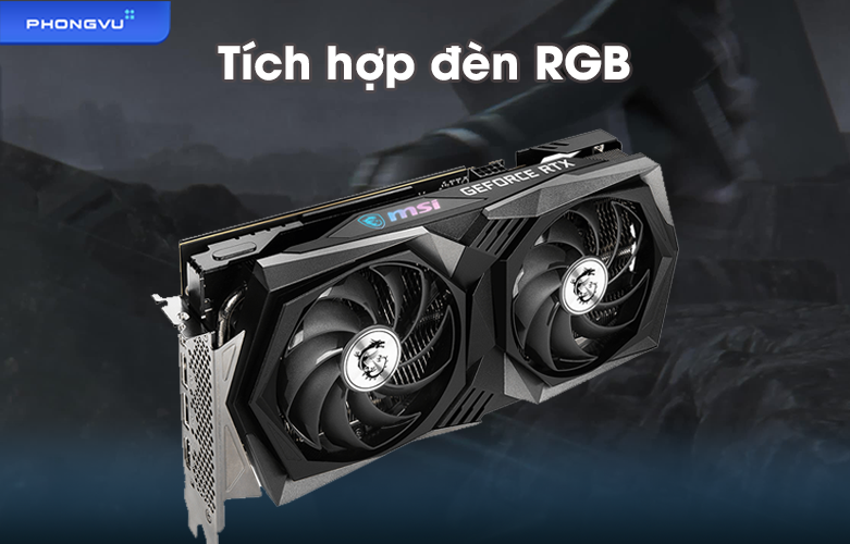 Card màn hình MSI RTX 3050 GAMING X 8G | Tích hợp đèn LED