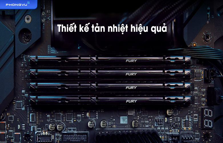 RAM desktop KINGSTON FURY Beast K2 32GB DDR5 6000MHz | Thiết kế tản nhiệt hiệu quả