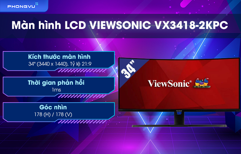 Màn hình LCD VIEWSONIC VX3418-2KPC