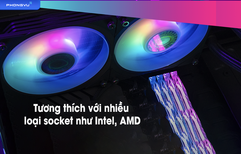 Tản nhiệt CPU CM Masterliquid Flux240 | Tương thích nhiều loại socket