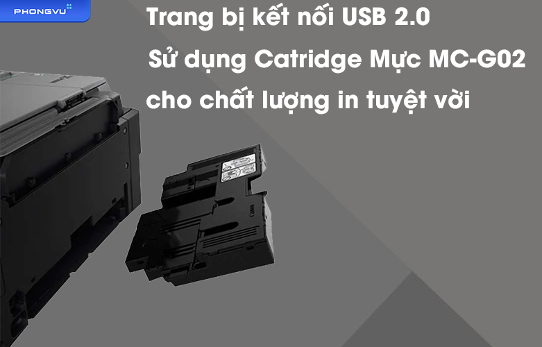 Máy in phun màu Canon G1020 | Cổng kết nối, chất lượng mực