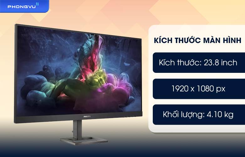 Màn hình LCD Philips 23.8 inch 242E1GAEZ/74 | Kích thước màn hình