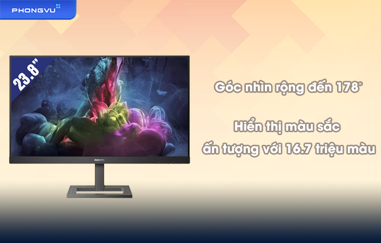 Màn hình LCD Philips 23.8 inch 242E1GAEZ/74 | Góc nhìn rộng và hiển thị màu sắc