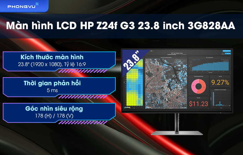 Màn hình LCD HP Z24f G3 23.8 inch 3G828AA | Giới thiệu