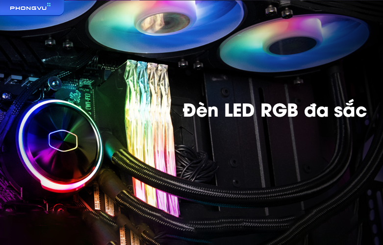 Tản nhiệt CPU CM Masterliquid Flux360 | Đèn LED RGB Đa sắc