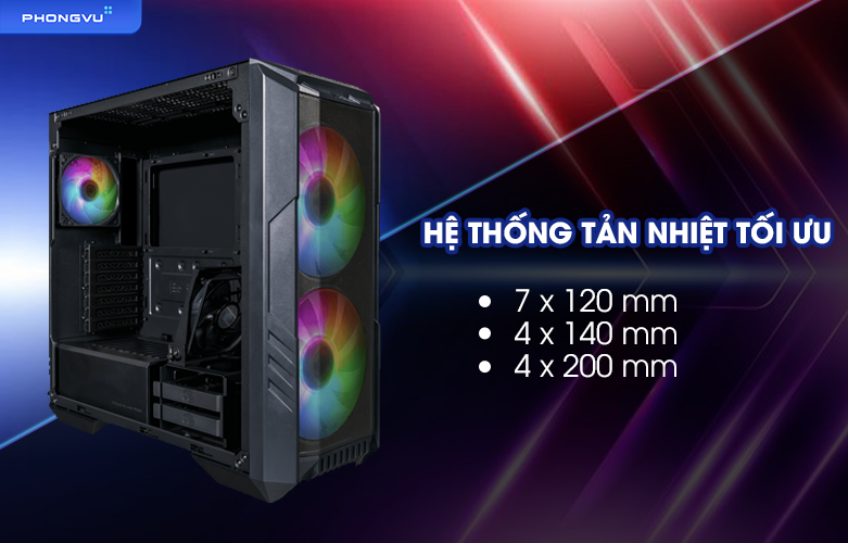 Case CM MasterCase HAF 500 (H500-KGNN-S00) | Tản nhiệt tối ưu