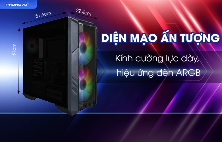 Case CM MasterCase HAF 500 (H500-KGNN-S00) | Diện mạo ấn tượng