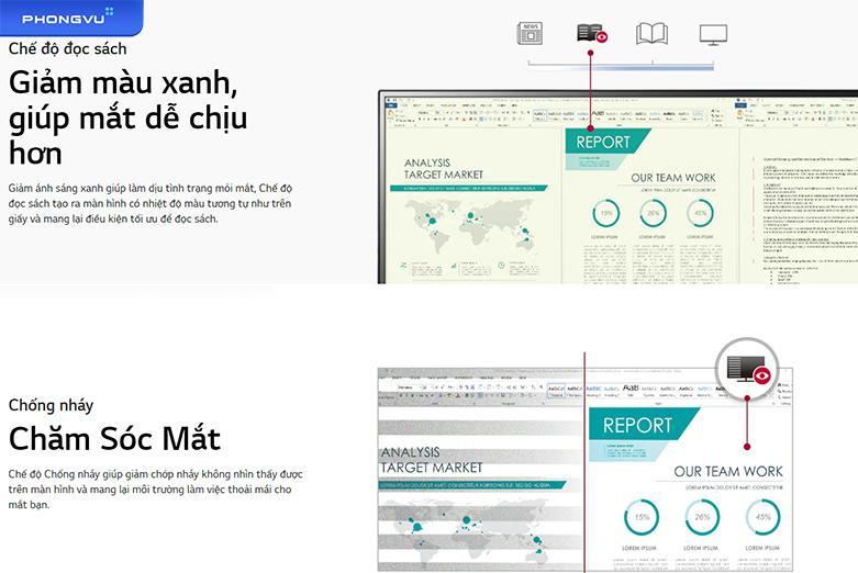 LG 34 inch 34WP500 - Chế độ đọc sách