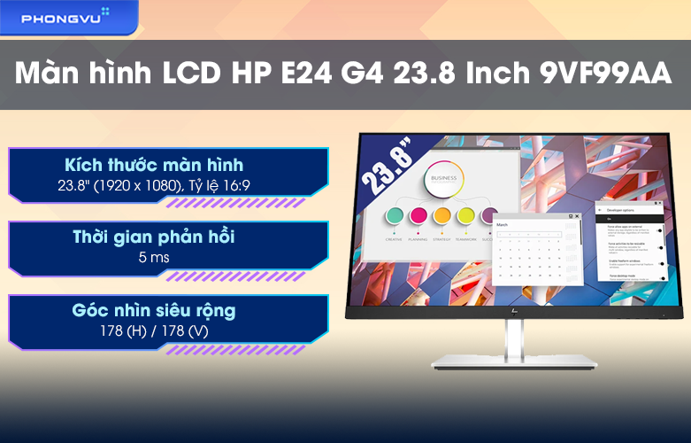 Màn hình LCD HP E24 G4 23.8 Inch 9VF99AA | Giới thiệu
